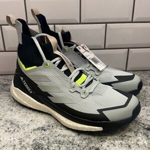 Adidas Terrex Free Hiker 2 Mens 10.5 Hiking Shoes Grey Black Pulse Lime IF4923